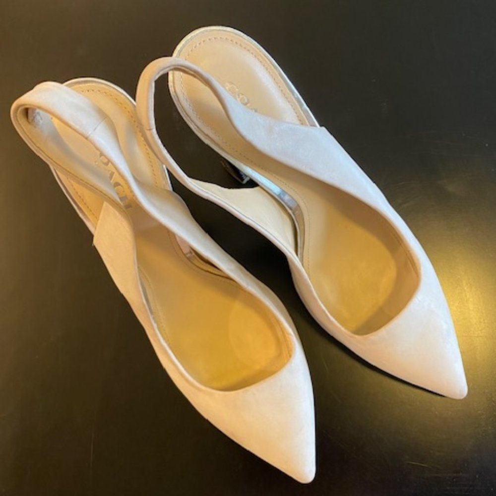 Coach - Tonal Leather Slingback Heels - 8.5